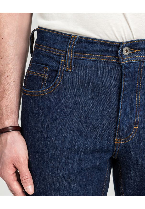 Męskie Spodnie Jeansowe Mustang Style Washington Straight Denim Blue 1018017 5000 901