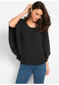 bonprix - "Shirt ""nietoperz"" z wiskozy". Kolor: czarny. Materiał: wiskoza #1