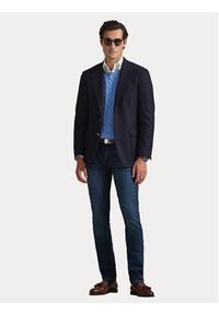 Polo Ralph Lauren Sweter 710775885006 Niebieski Regular Fit. Typ kołnierza: polo. Kolor: niebieski. Materiał: bawełna