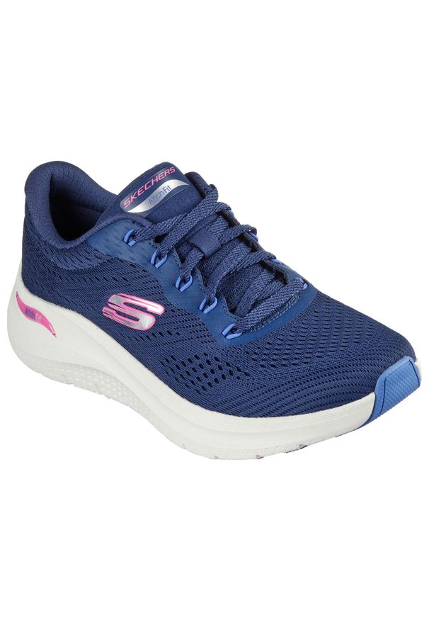 skechers - Buty do chodzenia damskie Skechers 150051LGMT. Kolor: różowy, niebieski, wielokolorowy. Materiał: syntetyk, materiał. Szerokość cholewki: normalna. Sport: turystyka piesza