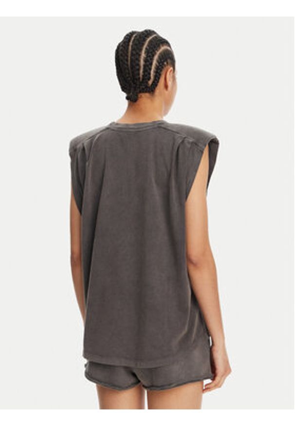 Just Cavalli T-Shirt 78PAHE10 Szary Loose Fit. Kolor: szary. Materiał: bawełna