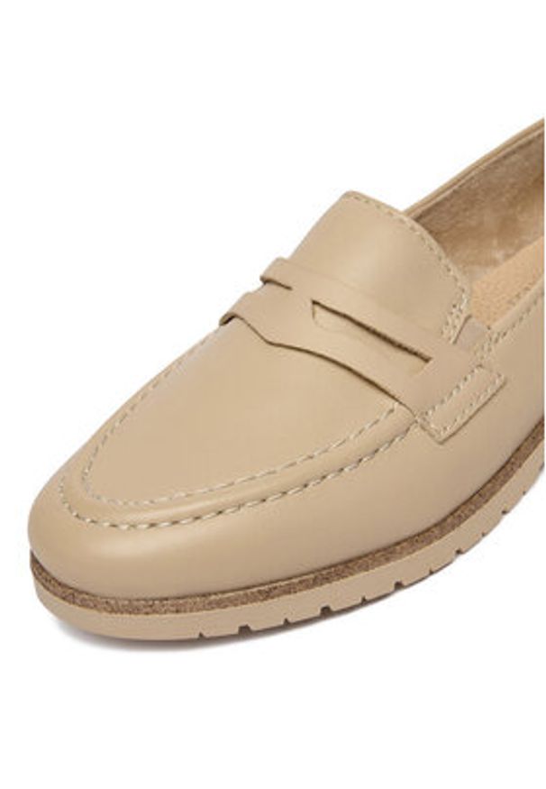 Rieker Loafersy 45300-63 Beżowy. Kolor: beżowy. Materiał: skóra