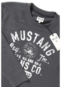 Mustang - BLUZA MUSTANG MĘSKA Logo Sweatshirt 1007641 4151. Wzór: melanż, nadruk #7