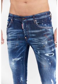 DSQUARED2 Granatowe jeansy super twinkie jeans. Kolor: niebieski