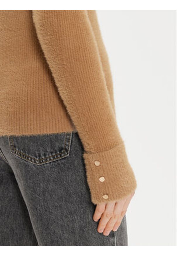 Morgan Sweter 212-MOOVE Beżowy Regular Fit. Kolor: beżowy. Materiał: syntetyk