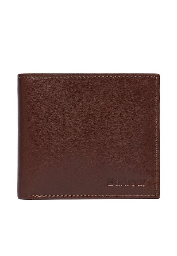 Barbour Duży Portfel Męski MLG0002BR52 Brązowy. Kolor: brązowy. Materiał: skóra