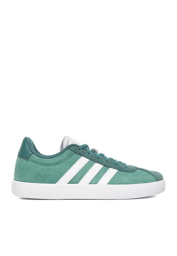 Adidas - adidas Sneakersy VL COURT 3.0 K JS3490 Zielony. Kolor: zielony. Materiał: skóra, zamsz
