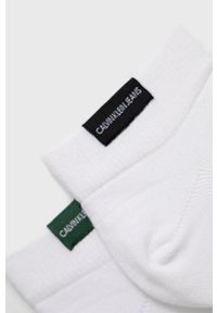 Calvin Klein Skarpetki (2-pack) męskie kolor biały. Kolor: biały. Materiał: bawełna