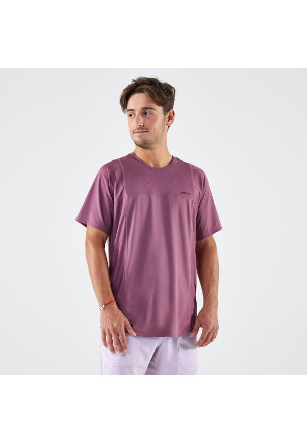 ARTENGO - Koszulka tenisowa męska Artengo Dry Gaël Monfils. Kolor: fioletowy. Materiał: materiał, elastan. Sport: tenis