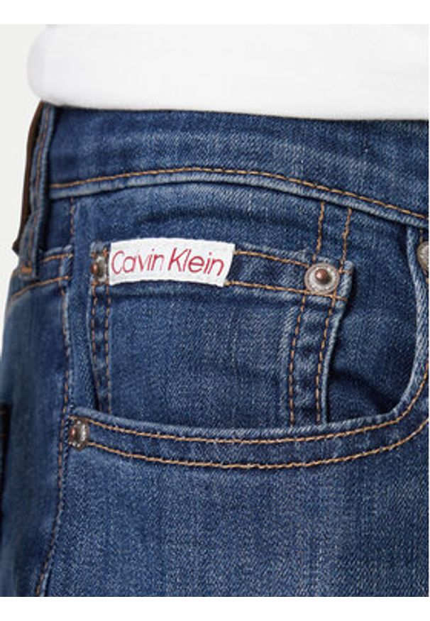 Calvin Klein Jeans Jeansy LV04RE777G Granatowy Slim Fit. Kolor: niebieski