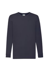 FRUIT OF THE LOOM - Dziecięca Koszulka Z Długim Rękawem Valueweight. Kolor: niebieski. Długość rękawa: długi rękaw. Długość: długie