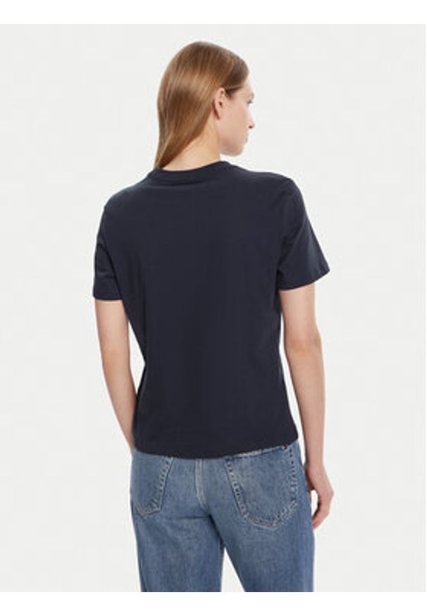 Calvin Klein Jeans T-Shirt Classic Monologo LV047D873G Granatowy Regular Fit. Kolor: niebieski. Materiał: bawełna