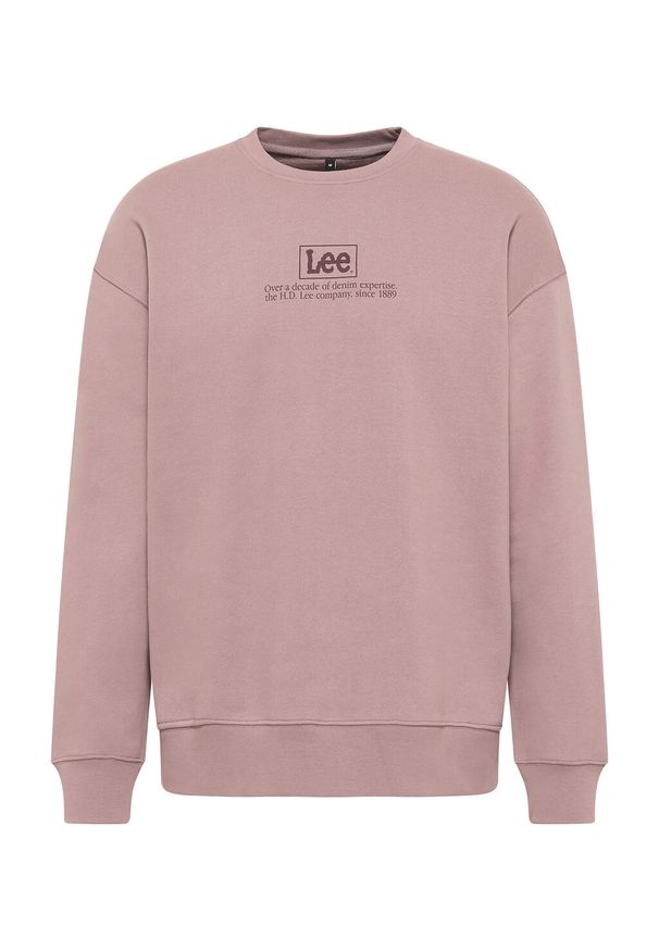 Lee - LEE LOGO LOOSE SWS MĘSKA BLUZA NADRUK PURPLE STORM L84ITJ70 112322646. Wzór: nadruk