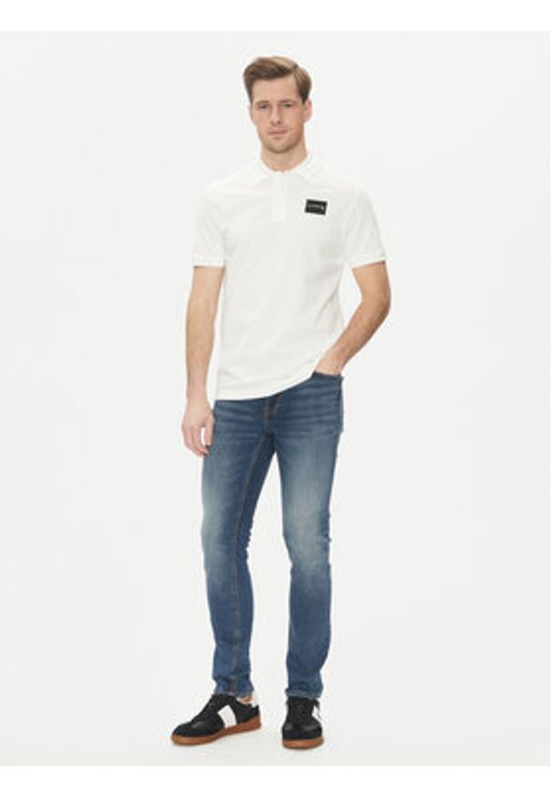 Richmond X Polo UMP25170PO Biały Regular Fit. Typ kołnierza: polo. Kolor: biały. Materiał: bawełna