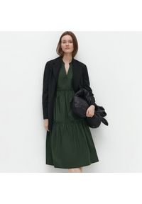 Reserved - Sukienka z bawełną organiczną - Turkusowy. Kolor: turkusowy. Materiał: bawełna #1