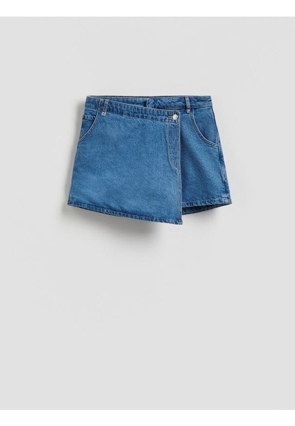 Reserved - Jeansowe spódnico-szorty - niebieski. Kolor: niebieski. Materiał: jeans
