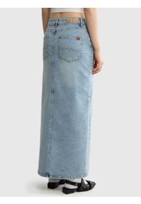 Big-Star - Spódnica damska maxi jeansowa z wysokim stanem Pili 208. Stan: podwyższony. Kolor: niebieski. Materiał: jeans. Długość: krótkie. Styl: retro, klasyczny, elegancki #4