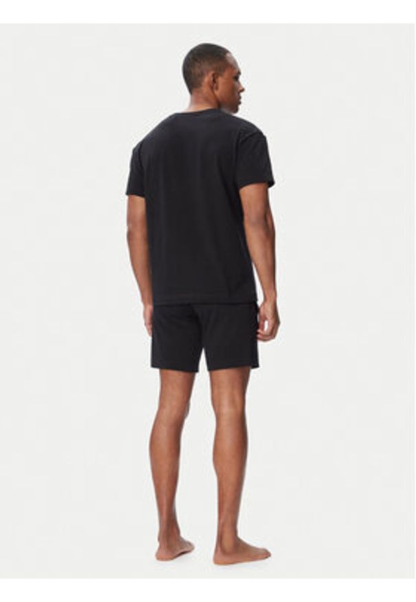 Hugo - HUGO Piżama Laze 50534566 Czarny Regular Fit. Kolor: czarny. Materiał: bawełna