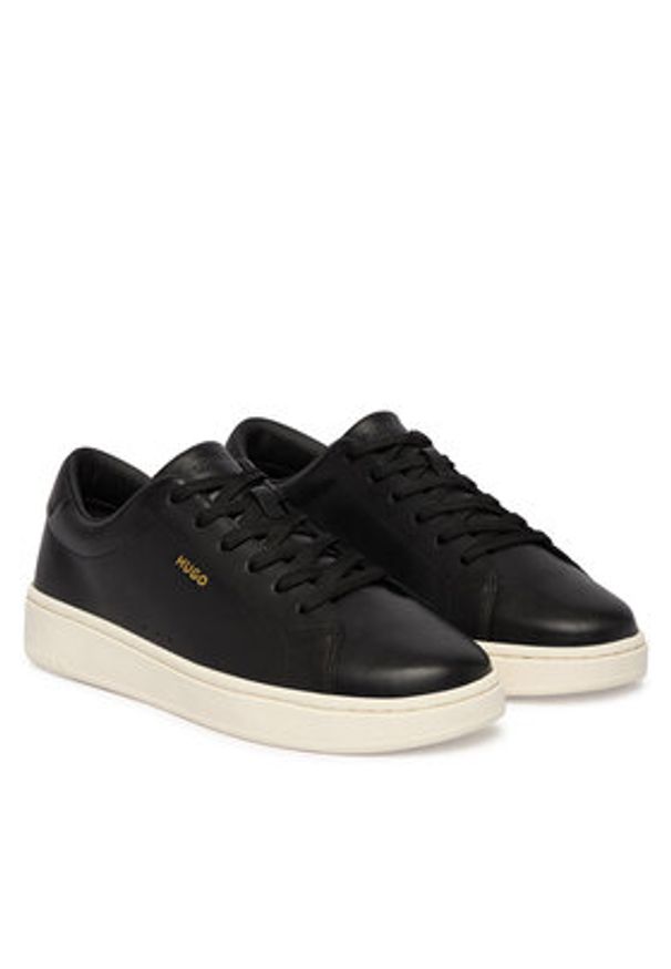Hugo - HUGO Sneakersy Neston 50563554 Czarny. Kolor: czarny. Materiał: skóra