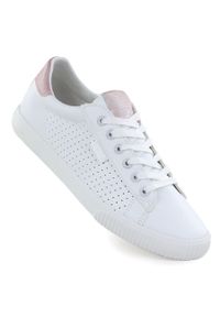 Big-Star - Trampki niskie z eko skóry białe Big Star HH274073. Kolor: biały. Materiał: skóra ekologiczna. Sezon: lato. Styl: klasyczny #1