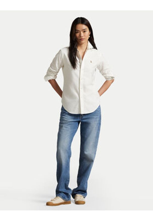 Polo Ralph Lauren Koszula 211891377003 Biały Regular Fit. Typ kołnierza: polo. Kolor: biały. Materiał: bawełna