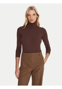 Weekend Max Mara Golf Multif 2525946022 Brązowy Slim Fit. Typ kołnierza: golf. Kolor: brązowy. Materiał: wiskoza