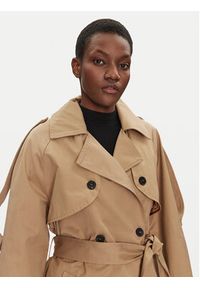 ViCOLO Trencz TD0029 Beżowy Regular Fit. Kolor: beżowy. Materiał: bawełna #5