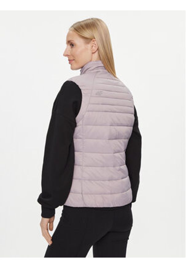 4f - 4F Bezrękawnik 4FAW23TVESF072 Różowy Slim Fit. Kolor: różowy. Materiał: syntetyk. Długość rękawa: bez rękawów