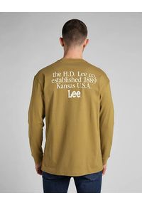 Lee - LEE LS LOGO LOOSE TEE MĘSKA KOSZULKA Z DŁUGIM RĘKAWEM LOGO L69AFQ85. Długość rękawa: długi rękaw. Długość: długie