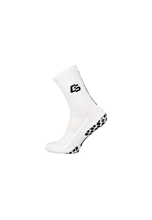 FOOTBALL MASTERS - Skarpety Control Socks. Kolor: biały. Sport: piłka nożna