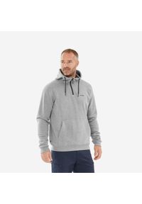 quechua - Bluza turystyczna męska z kapturem Quechua NH150. Typ kołnierza: kaptur. Kolor: szary. Materiał: materiał, bawełna, dzianina, poliester #1