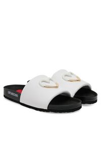 Love Moschino - LOVE MOSCHINO Klapki JA28283G1MIE0100 Biały. Kolor: biały. Materiał: skóra #4