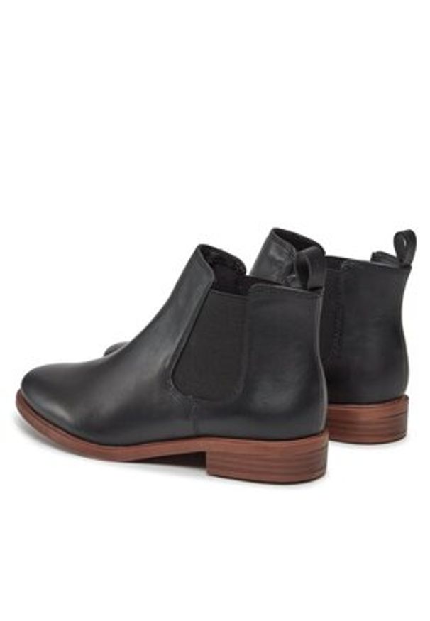 Clarks Sztyblety Taylor Shine 261119654 Czarny. Kolor: czarny. Materiał: materiał
