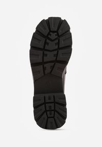 Born2be - Czarne Mokasyny na Grubej Podeszwie z Ozdobną Klamrą Kikirra. Okazja: na co dzień. Zapięcie: klamry. Kolor: czarny. Materiał: len. Styl: casual, elegancki, klasyczny #3