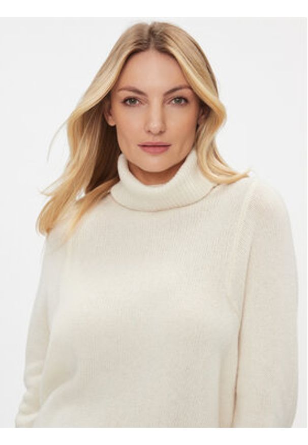 MAX&Co. Golf Caprera 73641723 Écru Regular Fit. Typ kołnierza: golf. Materiał: bawełna