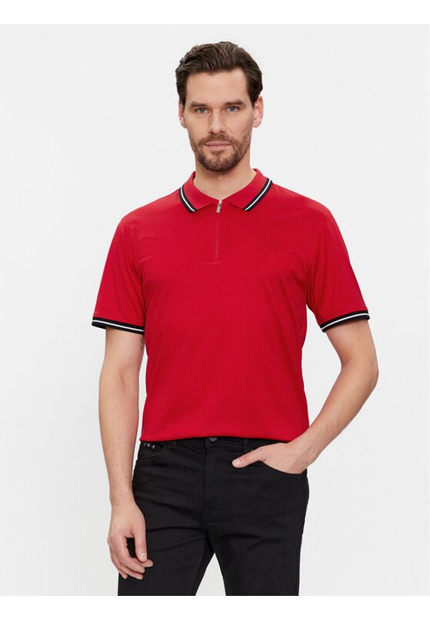 Karl Lagerfeld - KARL LAGERFELD Polo 745080 541200 Czerwony Regular Fit. Typ kołnierza: polo. Kolor: czerwony. Materiał: bawełna