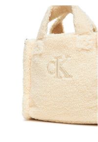 Calvin Klein Jeans Torebka Teddy Tote Bag IU0IU00355 Écru #3