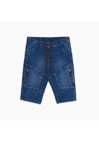 Cropp - Jeansowe szorty jogger - Niebieski. Kolor: niebieski. Materiał: jeans #1