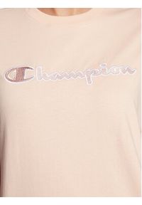 Champion T-Shirt Big Script Logo 115496 Pomarańczowy Regular Fit. Kolor: pomarańczowy. Materiał: bawełna