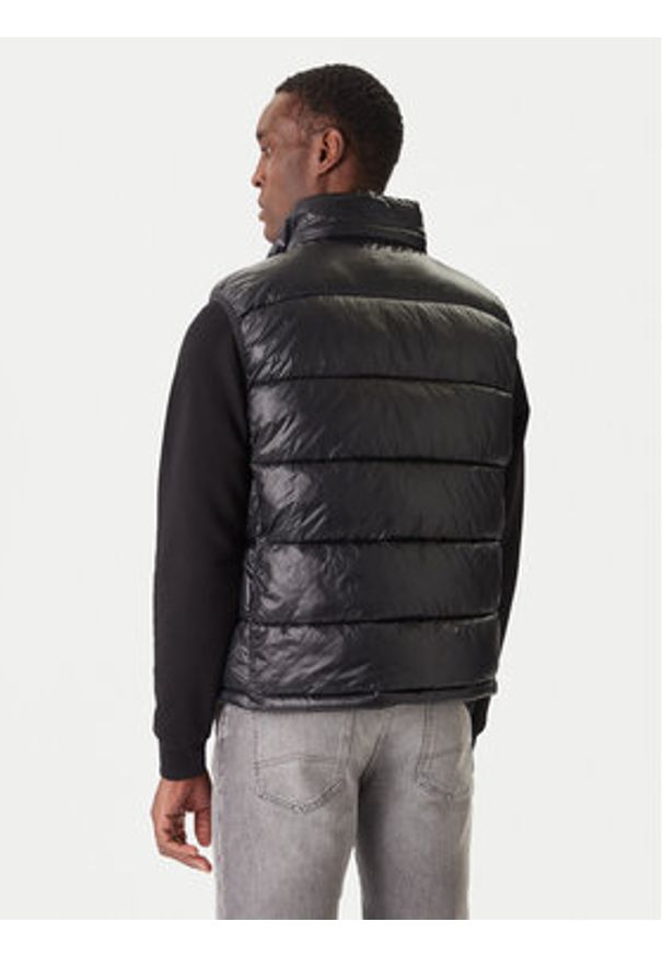 Karl Lagerfeld - KARL LAGERFELD Kamizelka 505023 554590 Czarny Regular Fit. Typ kołnierza: dekolt w karo. Kolor: czarny. Materiał: syntetyk