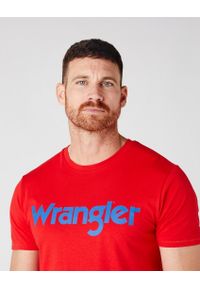 Wrangler - WRANGLER SS LOGO TEE MĘSKI T-SHIRT LOGO FLAME RED W7MUD3R06 112146387 #4