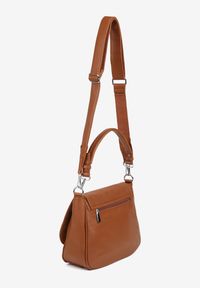 Renee - Brązowa Torebka z Klapą w Stylu Listonoszki z Paskiem i Rączką Malurelle. Kolor: brązowy. Styl: elegancki, casual