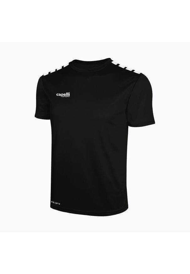 CAPELLI SPORT - Koszulka piłkarska dziecięca Cappelli Cs One Youth Jersey Ss. Kolor: czarny. Materiał: jersey. Sport: piłka nożna