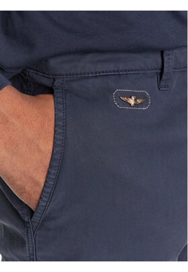 Aeronautica Militare Spodnie materiałowe 252PA1329UCT0244 Granatowy Regular Fit. Kolor: niebieski. Materiał: bawełna