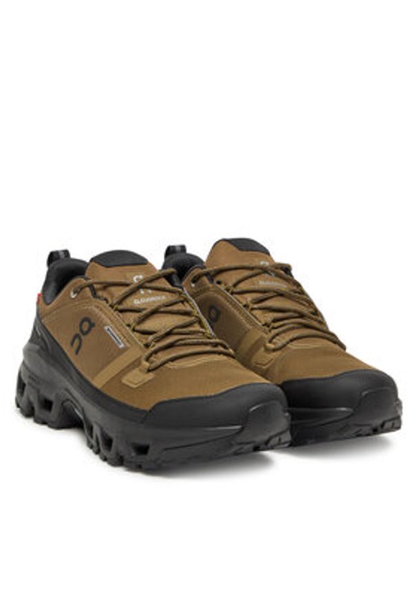 On Trekkingi Cloudrock Low Wp 3MF10251473 Khaki. Kolor: brązowy. Materiał: materiał. Sport: turystyka piesza