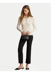 Lauren Ralph Lauren - LAUREN RALPH LAUREN Sweter 200P03459003 Kremowy Slim Fit. Kolor: kremowy. Materiał: wiskoza #6