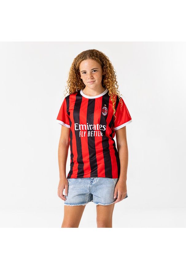 AC MILAN - Koszulka domowa AC Milan Dziecięca. Kolor: czarny, czerwony, wielokolorowy. Sport: piłka nożna