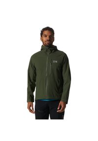MOUNTAIN HARDWEAR - Rozciągliwa kurtka turystyczna Mountain Hardwear Ozonic. Kolor: zielony. Sport: turystyka piesza #1