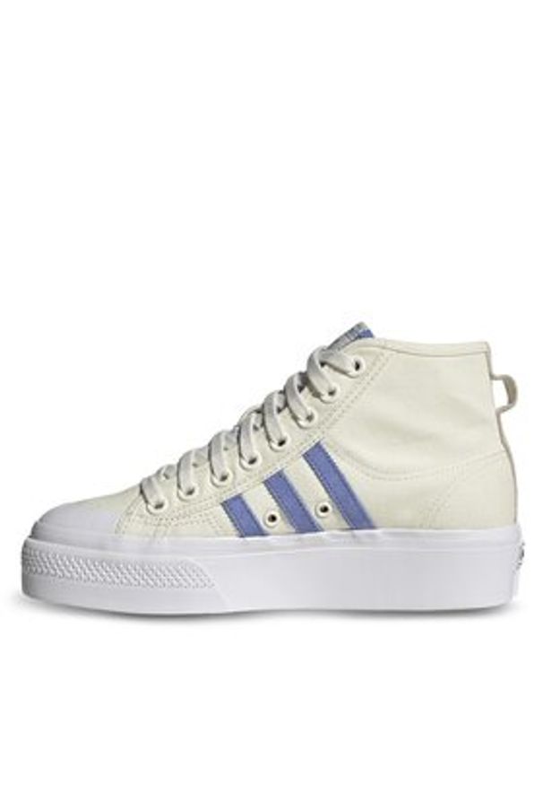 Adidas - adidas Sneakersy Nizza Platform Mid FZ6189 Biały. Kolor: biały. Materiał: materiał. Obcas: na platformie