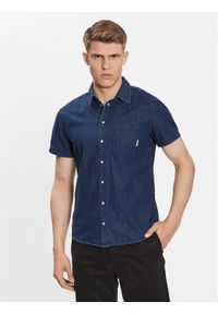 Blend Koszula jeansowa 20715457 Granatowy Regular Fit. Kolor: niebieski. Materiał: jeans, bawełna #1